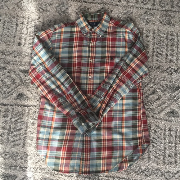 Ralph Lauren polo button shirt long sleeve medium - Picture 2 of 4